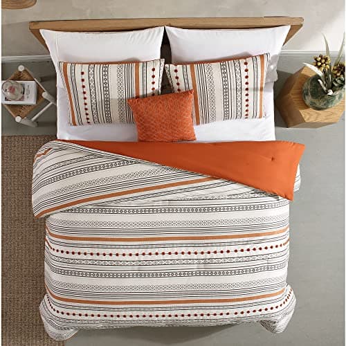 Modern Threads Layne Collection King Comforter Set - Reversible & ElegantBedding (4-Piece) - Includes Comforter, Shams &