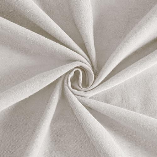 JELLYMONI Linen Grey 20x26 Pillowcases Set of 2 100% Washed Cotton