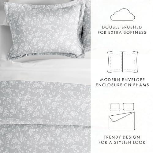 King Size Linen Duvet Cover Set with 2 Pillow Shams for a Dreamy Bedroom