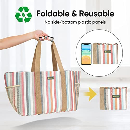 Baleine Stripe Soft 9 Gallon Foldable Tote Bag