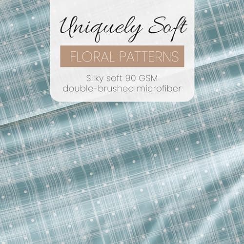 Simply Soft 3 Piece Polkadot Patterned Linen Sheet Set - Twin, Aqua