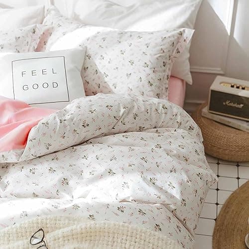 Floral Duvet Cover Set for Full Size Bed 80x90