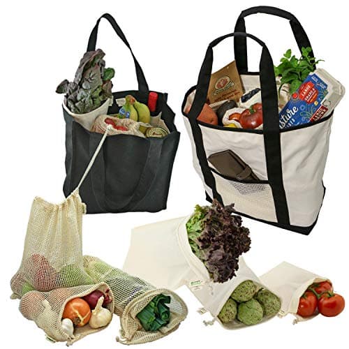 Reusable Farmers Market Shopping Bag Set