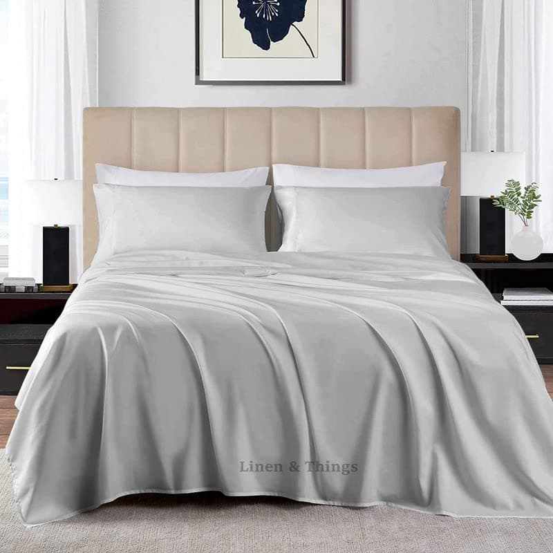 Premium 100% Egyptian Cotton 800 Thread Count 120x80 King Sheet Set, Deep Pocket 18", Mediterranean Blue
