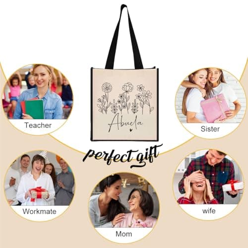 Reusable Canvas Tote Bag for Women - Grandma Mimi Gigi Gifts