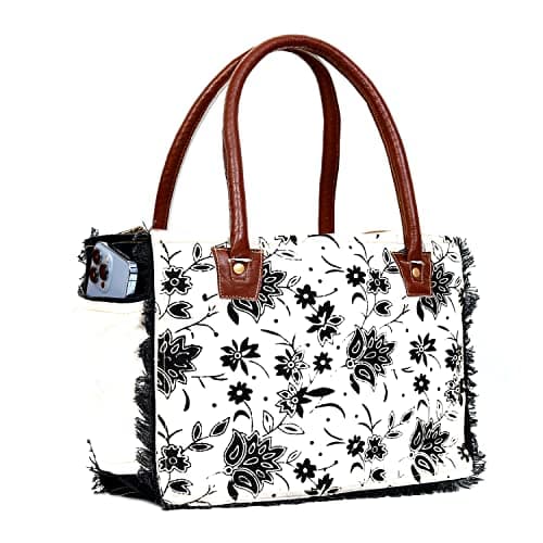 CLA Bags Sel De Mer Upcycled Canvas & Cowhide Tote Bag