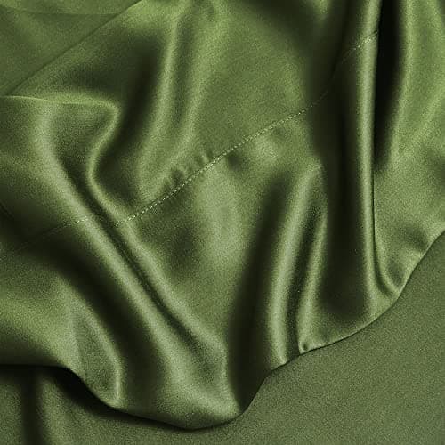Bamboo Viscose DOZ Sheet Set, 100% Organic, Buttery Soft, Cooling, High GSM, Deep Pockets (Queen, Sky)