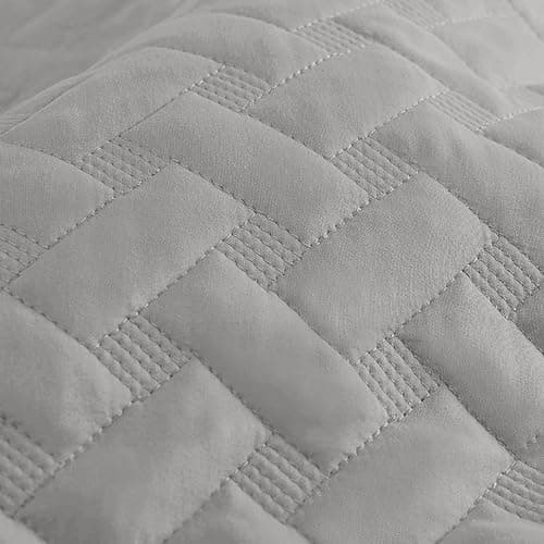 Bedsure Queen Size Basket Weave Quilt - Soft Grey Seasonal Bedding Set