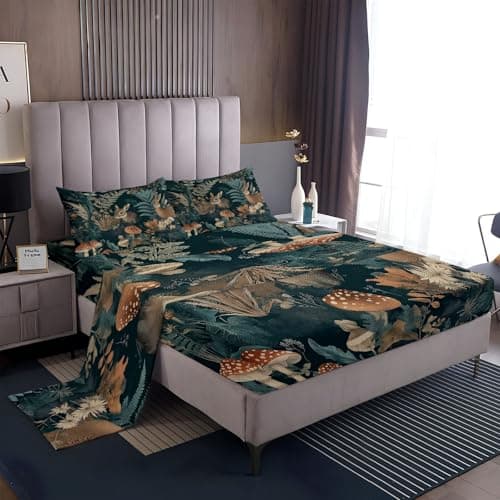 Abstract Flame Wolf & Dragon Black King Size Bed Sheets (1 Fitted, 1 Flat, 2 Pillowcases)