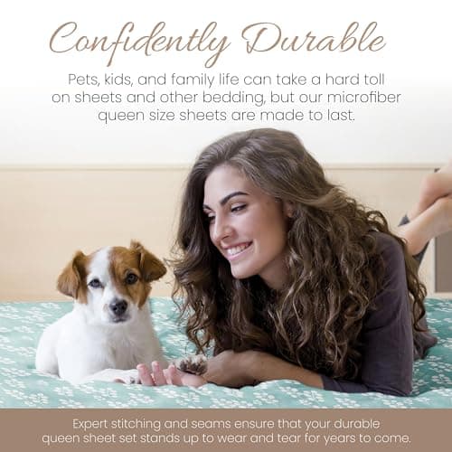 Ultra-Soft & Cooling Queen Bed Sheet Set - Pale Blue Wheatfield