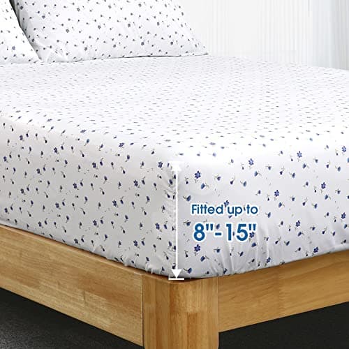 Printed Queen Size Bed Sheets, Extra Soft Microfiber 1800 Pattern Sheets