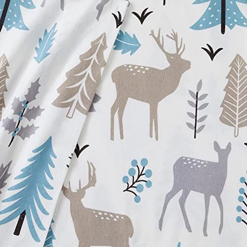 Chalet Collection 100% Cotton Full Flannel Sheet Set - Double Brushed, Deep Pocket, White