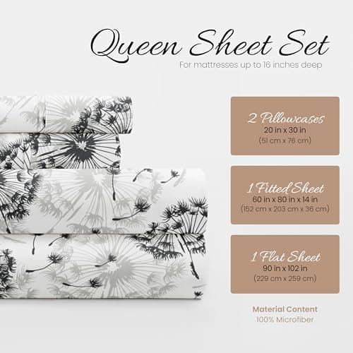 Make a Wish Light Gray Linen Market Queen Sheet Set – Oeko-Tex Certified