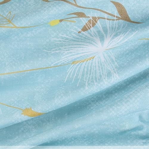 JSD Yellow Floral Printed Full Size 4 Piece Microfiber Sheet Set Extra Deep Pocket