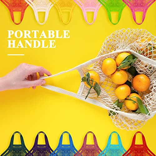 Shappy 12 Pack Large Reusable Mesh Groceries Bag Cotton Tote