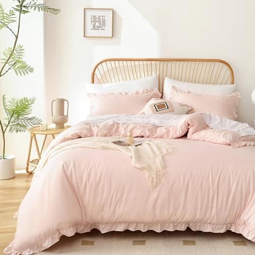 JANZAA Queen Oatmeal Comforter Set & Pillowcases - Soft Fluffy, All Season