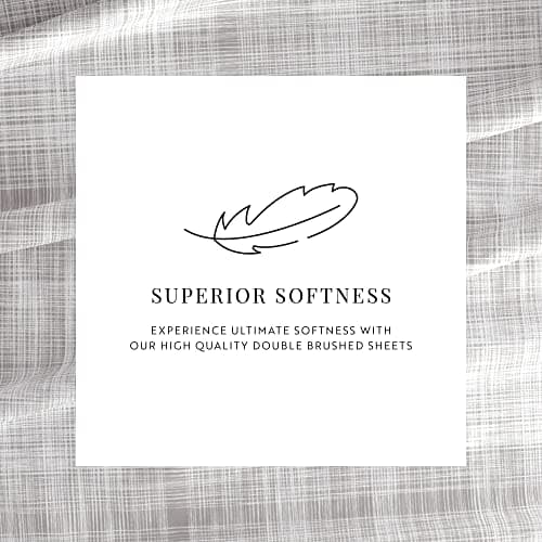 Linen Market Queen Bedding Sheet Set - Gray Thatch, Deep Pocket, Ultra-Soft & Cooling