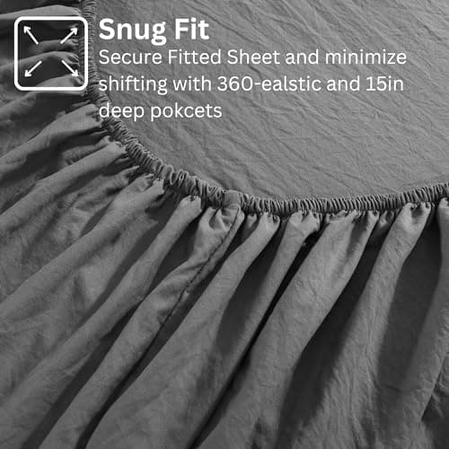 Charcoal King Split Sheets for Adjustable Bed