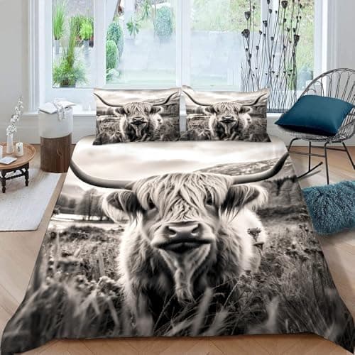 Cook Ice Dragon Decorative 3-Piece Bedding Set, King Size, Mysterious Animals Duvet Cover