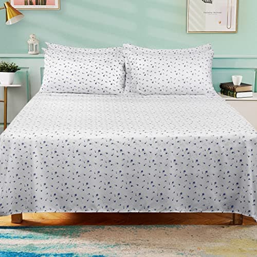Printed Queen Size Bed Sheets, Extra Soft Microfiber 1800 Pattern Sheets