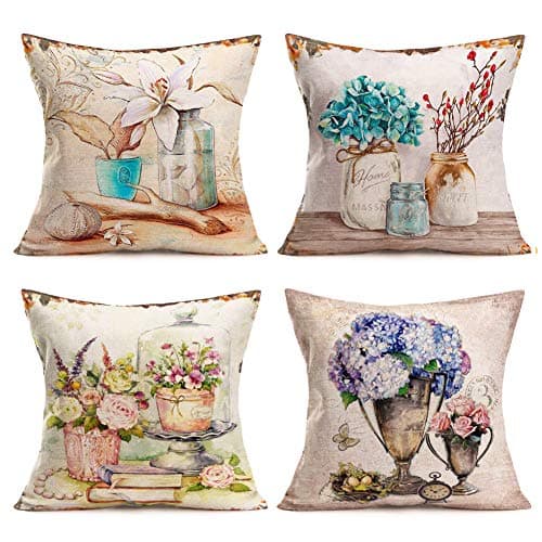 Set of 4 Vintage Animal Pillow Covers - Farmhouse Decor