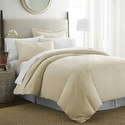 Simply Soft Linen Queen Duvet Cover Set, Cream