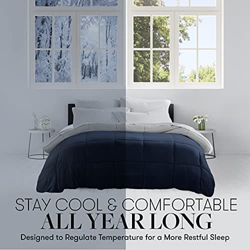Luxury Goose Down Alternative Reversible Comforter - Twin/Twin XL - Brown/Cream