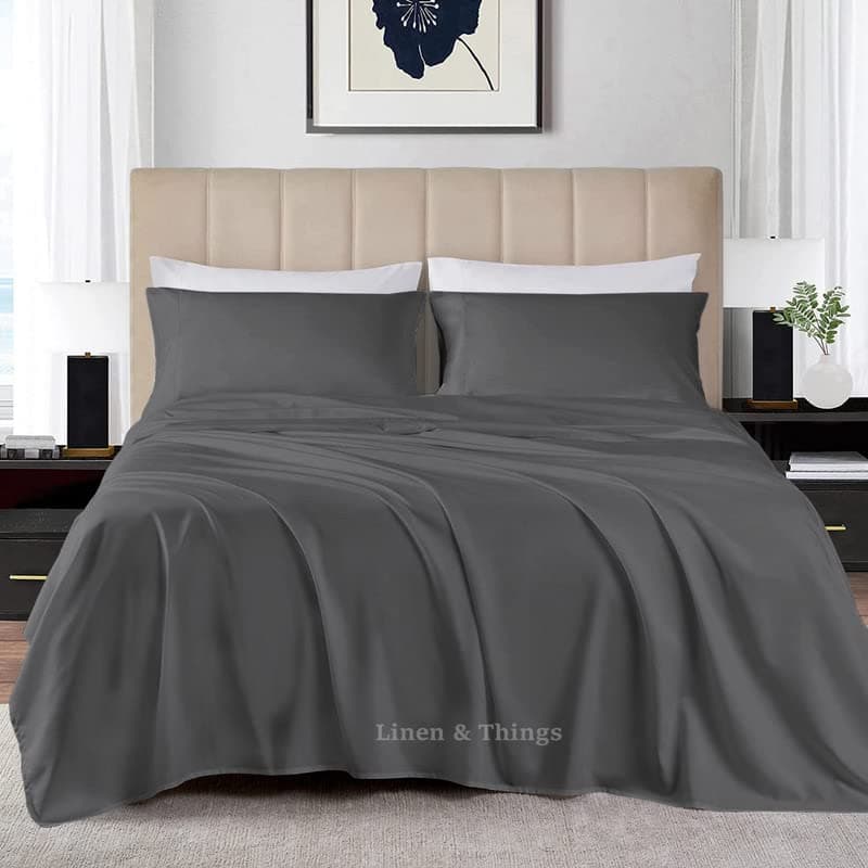 Premium 100% Egyptian Cotton 800 Thread Count 120x80 King Sheet Set, Deep Pocket 18", Mediterranean Blue