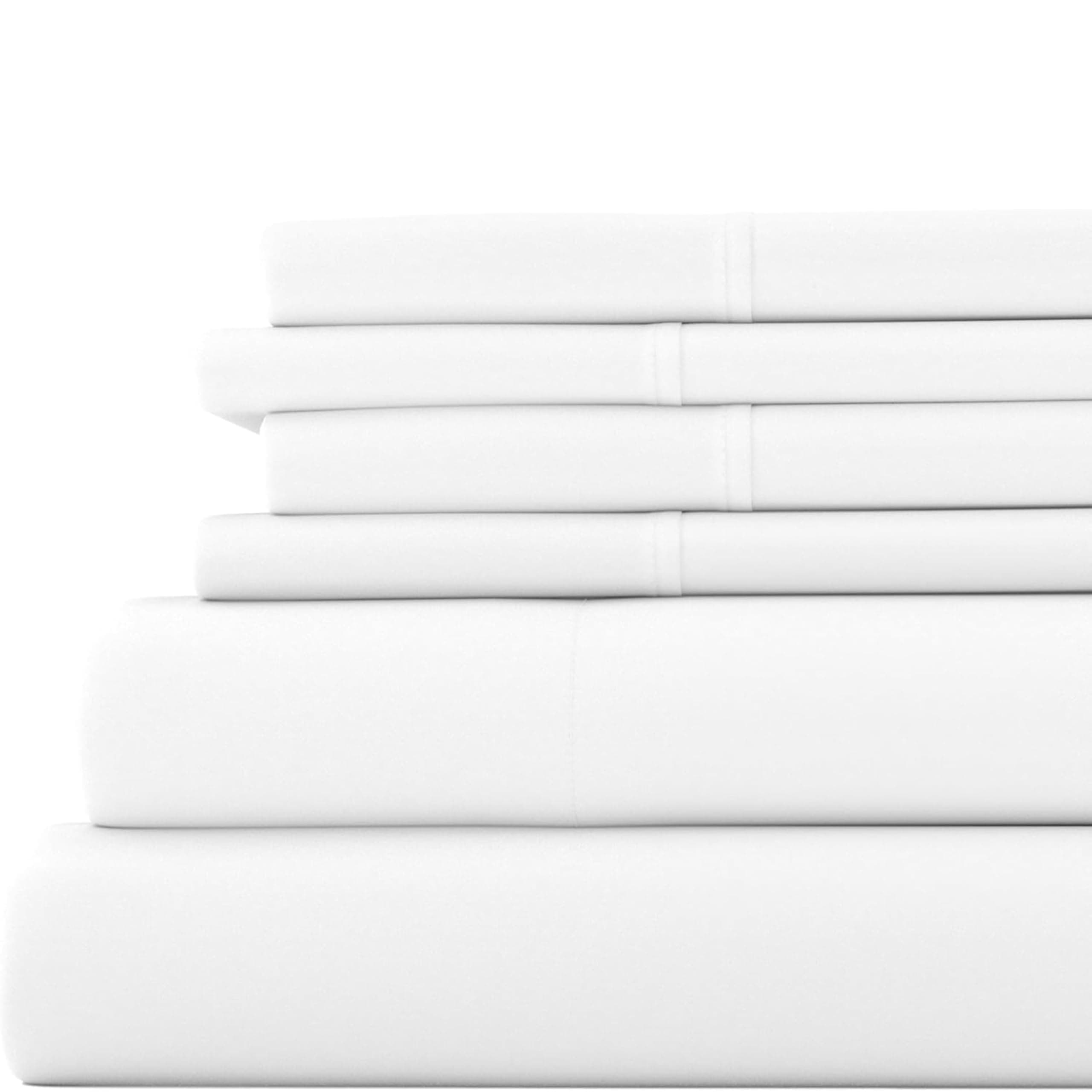 Ultra Comfortable Linen Market Queen Sheet Set - Oeko-TEX Certified, Deep Pocket, White