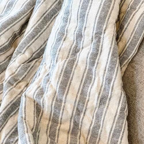 Piper Classics Gray Quilted Throw Blanket 70x55