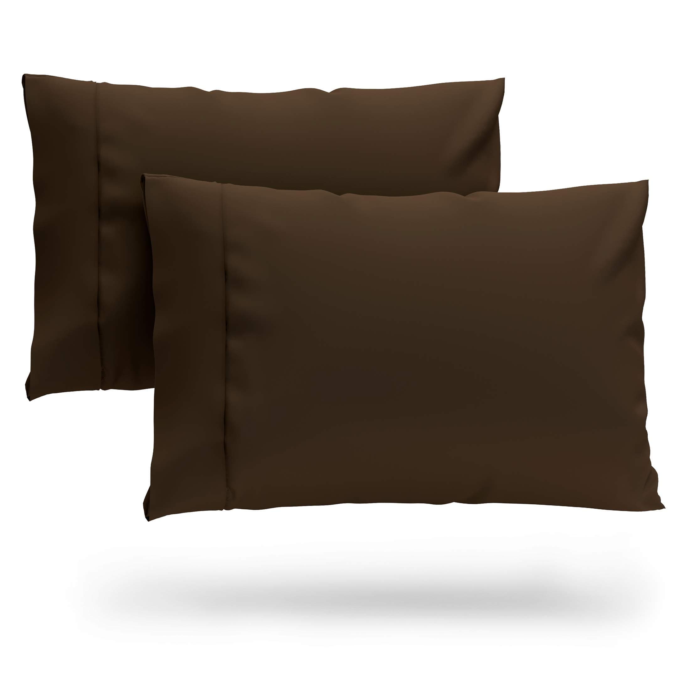 Cosy House Collection Bamboo Derived Rayon Pillowcase Set - Ultra Soft, Cooling Standard/Queen (Chocolate)