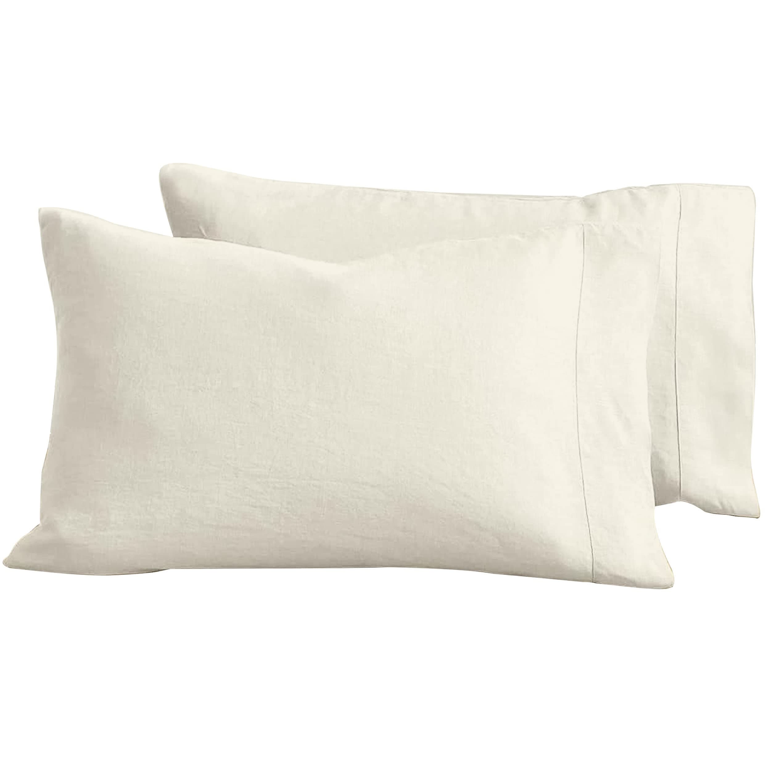 Luxury 100% Linen King Pillowcases Set of 2