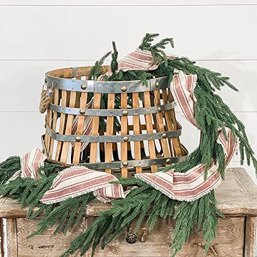 Sleigh Bell Stripe Throw Pillow, Red & Cream, Merry Christmas Décor