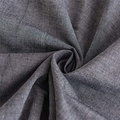 JELLYMONI 100% Washed Cotton Pillowcases Set with Button Closure, 2 Pack Standard(20×26) - Linen Grey