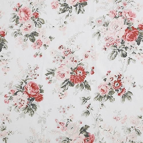 Laura Ashley Full Sheets, Cotton Percale Pink Bedding Set