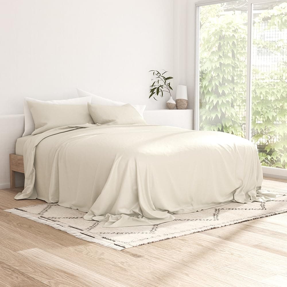 Hotel Luxury Silky Soft King Size Linen Market Cooling Bed Sheets Set