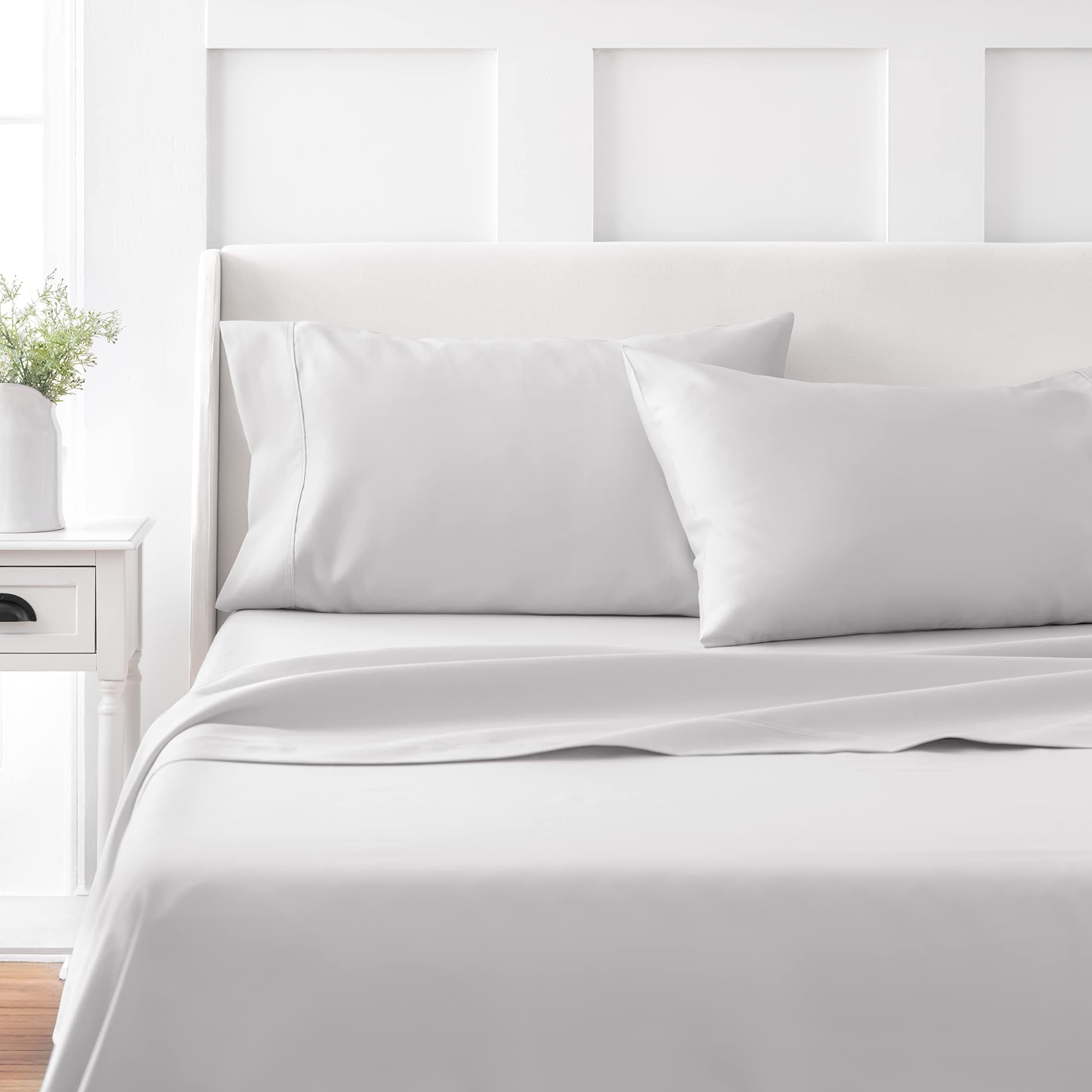 Martha Stewart 100% Cotton Twin Sheet Set, Gray