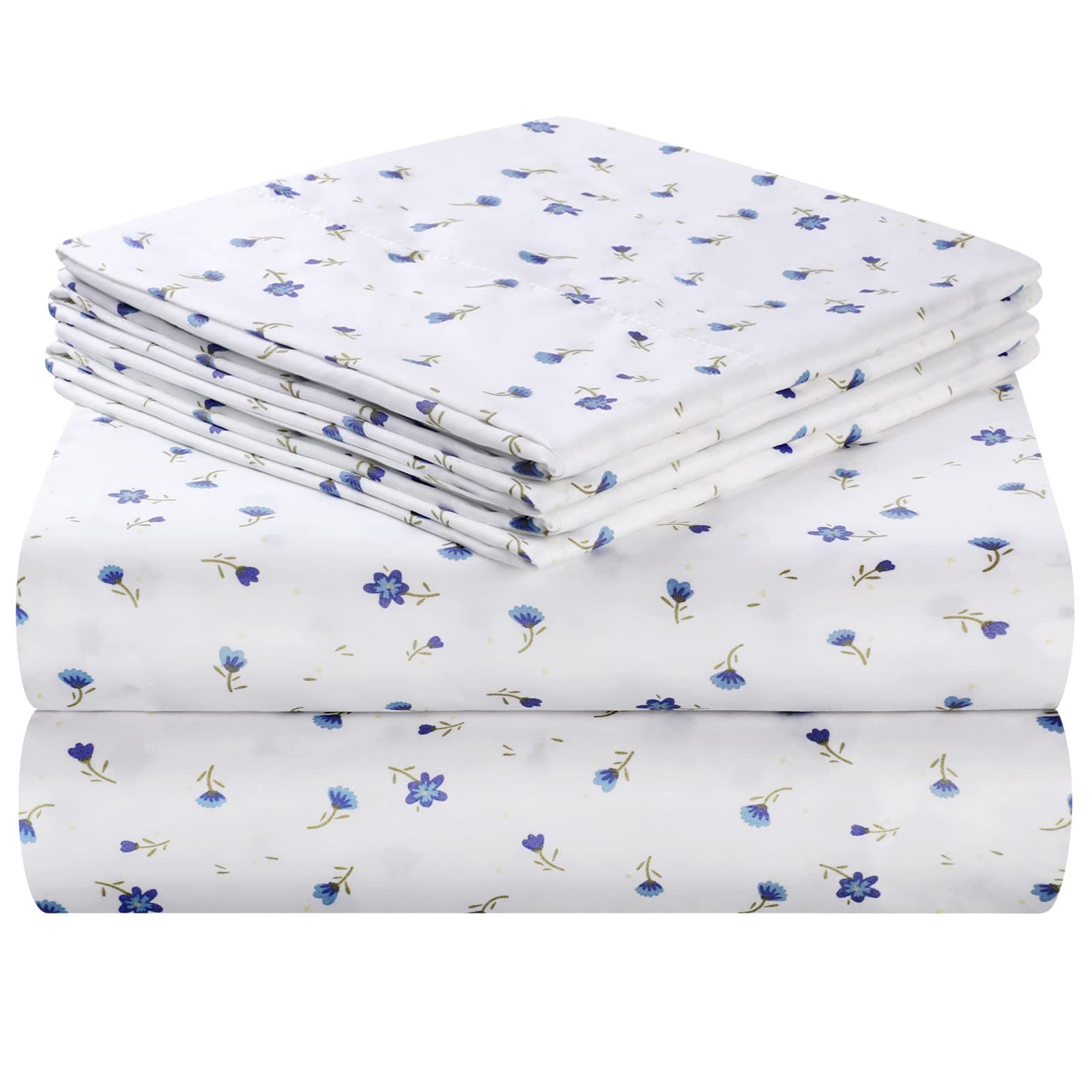 Printed Queen Size Bed Sheets, Extra Soft Microfiber 1800 Pattern Sheets
