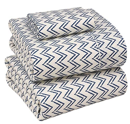 RUVANTI Queen Deep Pocket 4PC Cotton Percale Bed Linen Set