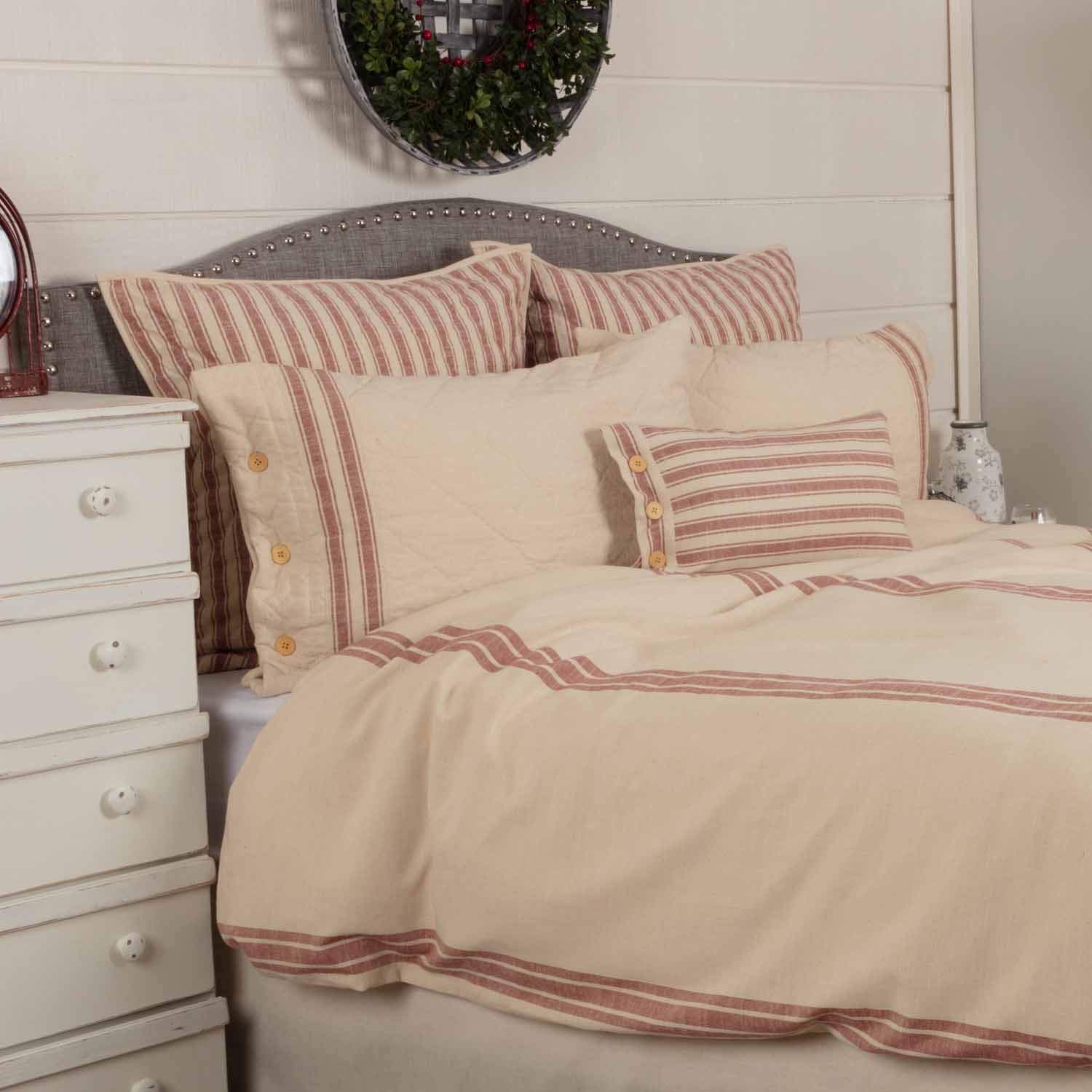 Red King Duvet Cover in Market Place