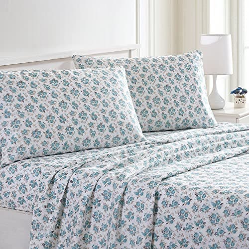 Modern Threads 4-Piece Deep Pocket Bedding Deep Pocket Mattress Up to 16 Inch Rose Bloom Full Size