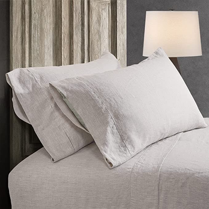 Simple & Opulence French Linen Queen Size Washed Pillowcases - Set of 2 (20''x30'')