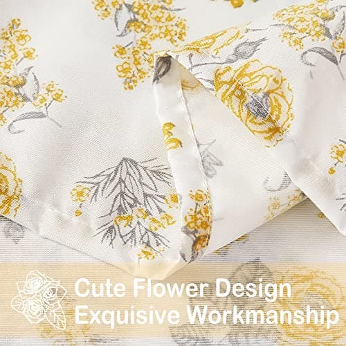 Vintage Flower Printed Full Size Bed Sheet Set with 15 Deep Pocket - 4 Piece Microfiber Patterned Sheet Set