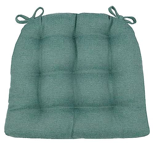Bravo Seaglass Dining Chair Pad with Ties - Size Extra-Large - Reversible, Machine Washable