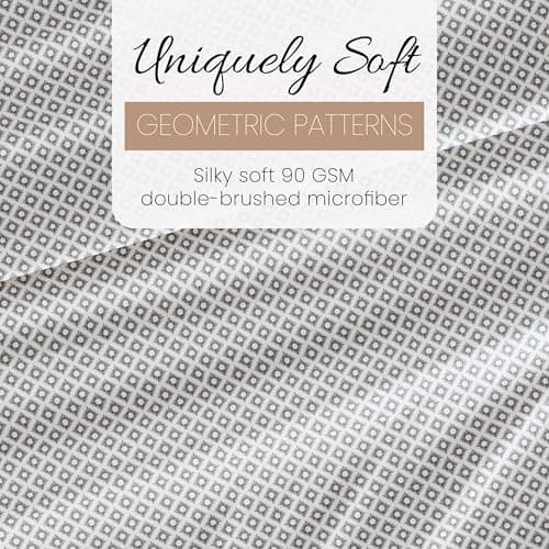 Oeko-TEX Certified Polaris Gray Double-Brushed Microfiber Queen Sheet Set - 4-Piece, Easy Care