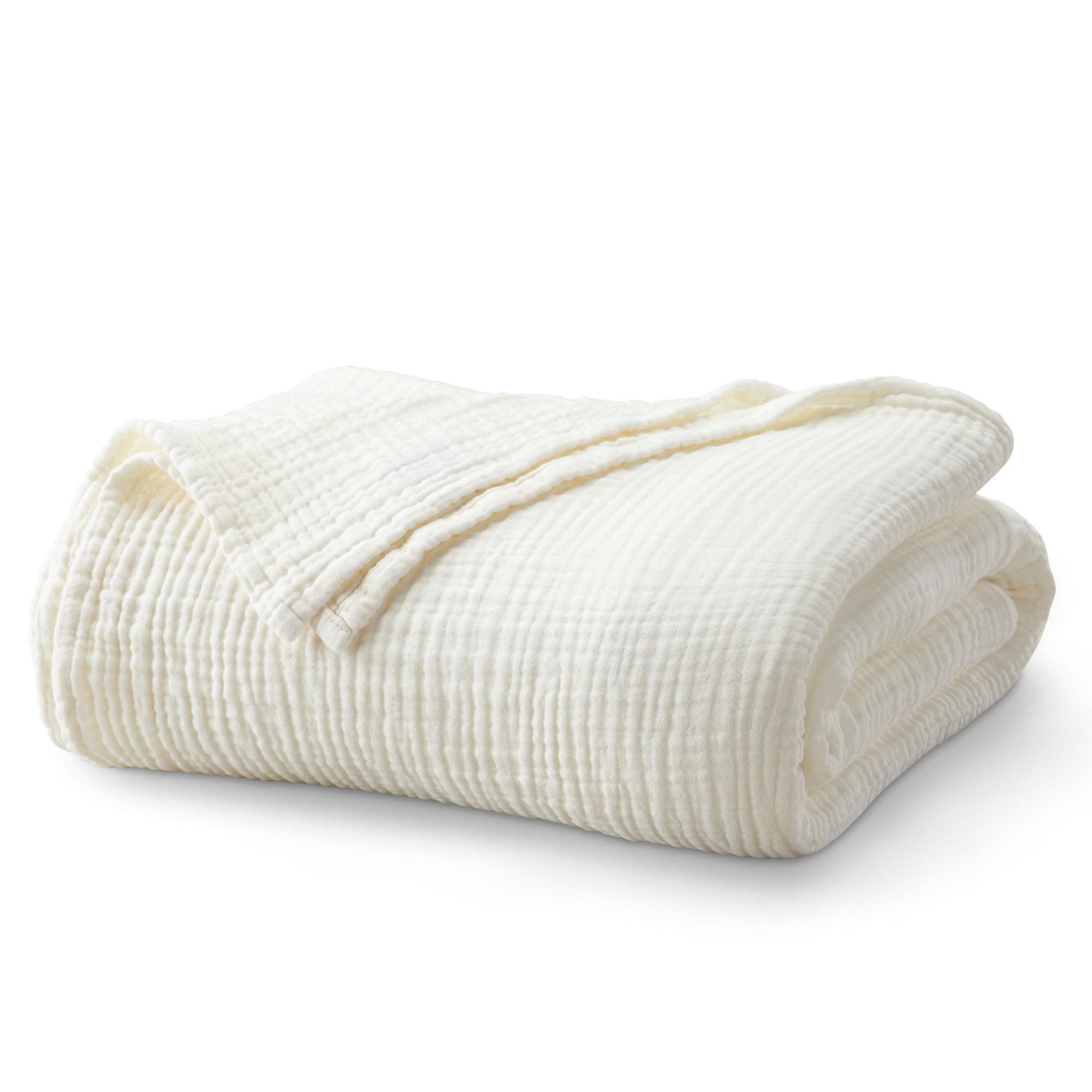 100% Cotton Muslin King Size Blanket | Soft, Breathable, Lightweight Bedding | Maria Collection