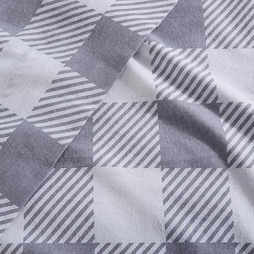 Chalet Collection 100% Cotton Full Flannel Sheet Set - Double Brushed, Deep Pocket, White