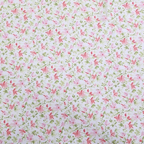 Laura Ashley Full Sheets, Cotton Percale Pink Bedding Set