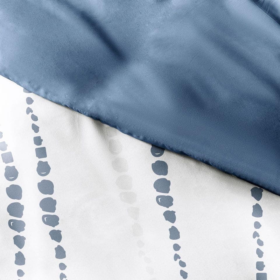 Luxurious Navy Linen Queen Duvet Cover Set - Hotel-Like Comfort & Softness, Dreamy Bedroom Prints & Colors