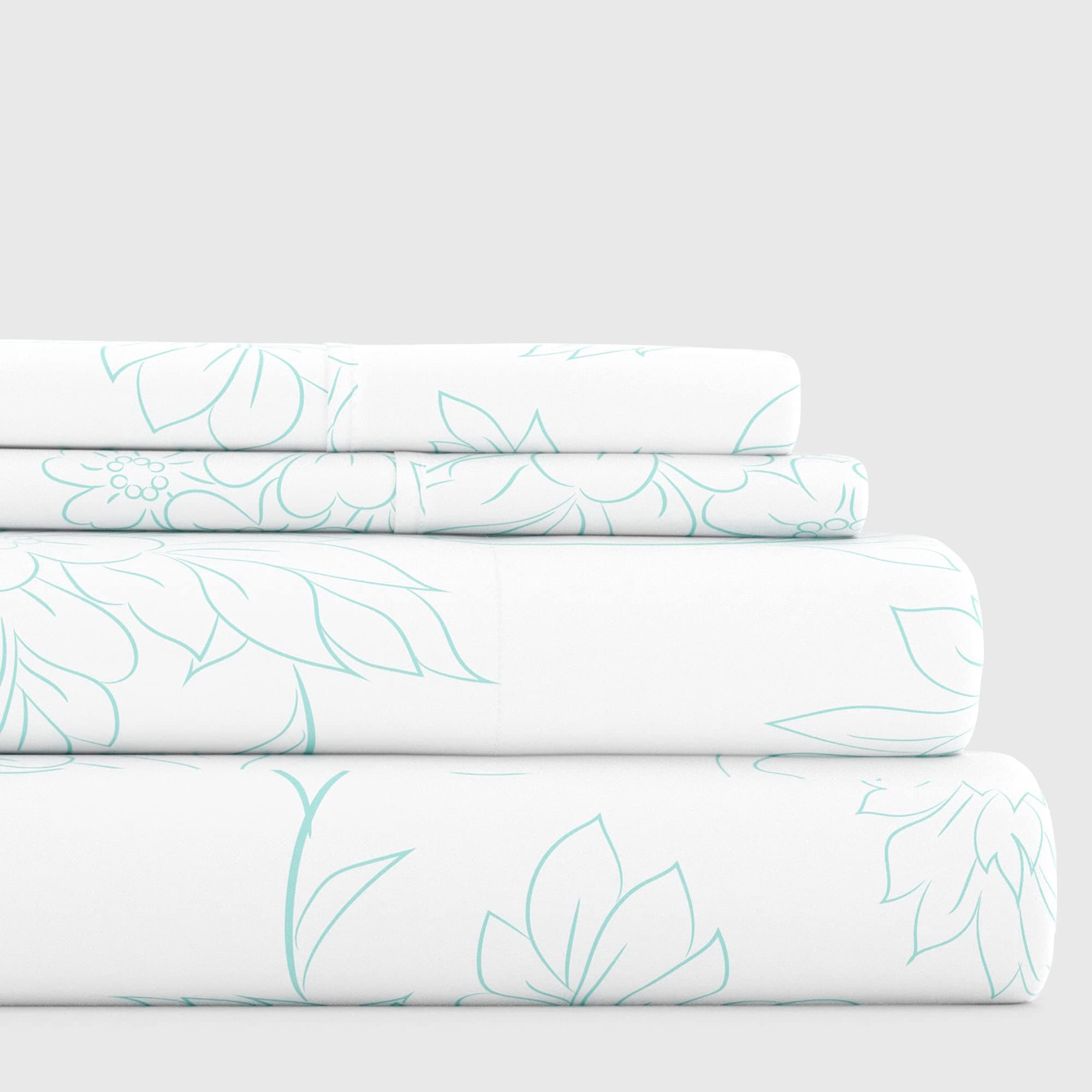 Ultra-Soft Aqua Vine Full Bed Sheet Set for Better Sleep